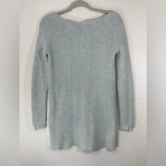 Lovers + Friends Wool Blend Pointelle Tessellate Sweater Dress in Gray Women’s S - Picture 10 of 13